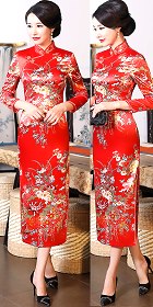 3/4-sleeve Long-length Cheongsam (RM)