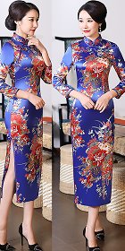 3/4-sleeve Long-length Cheongsam (RM)