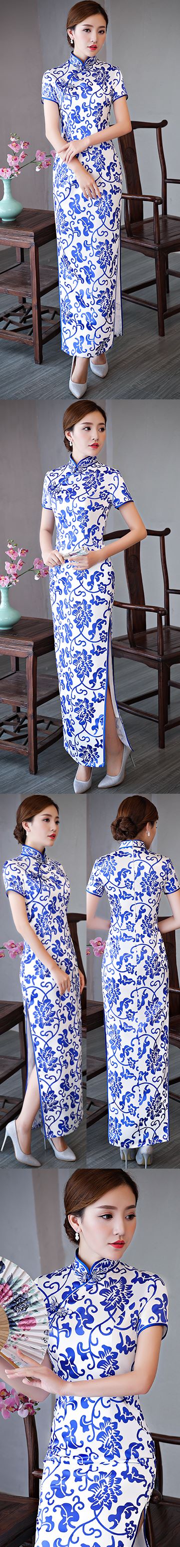 Short-sleeve Long-length Cheongsam (RM/CM)