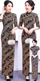 Long-length Embossed Embroidery Cheongsam (RM)