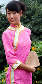 3/4-sleeve Long-length Cheongsam (CM)