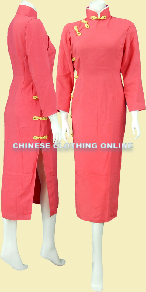 Long-sleeve Long-length Cheongsam (CM)