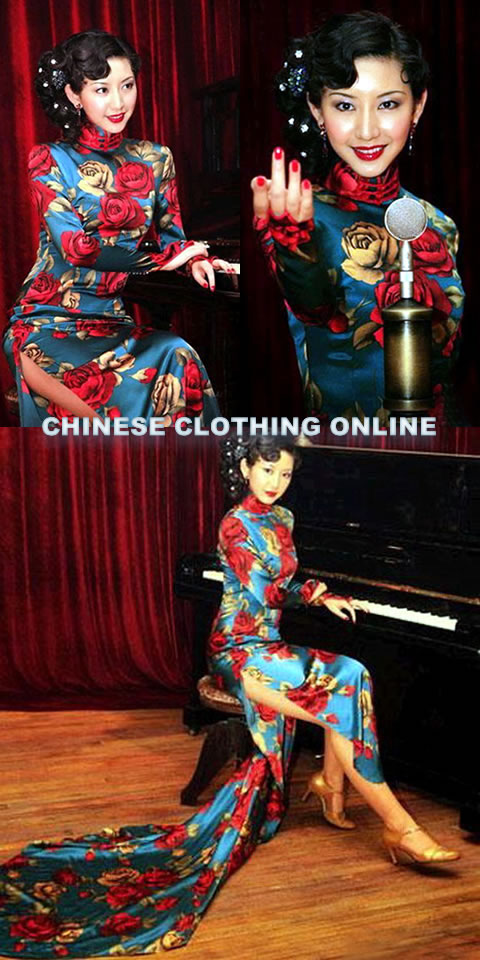 Long-sleeve Long-length Cheongsam (CM)