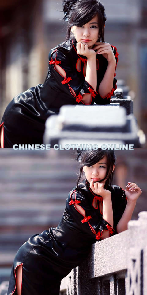 3/4-sleeve Long-length Cheongsam (CM)