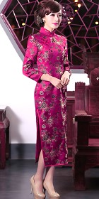 3/4-sleeve Long-lenthg Cheongsam (CM)