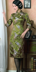 Long-sleeve 3/4-length Cheongsam (CM)