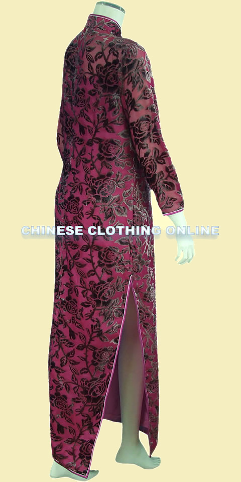 3/4-sleeve Long-length Cheongsam (CM)