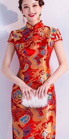 Short-sleeve Long-length Cheongsam (CM)