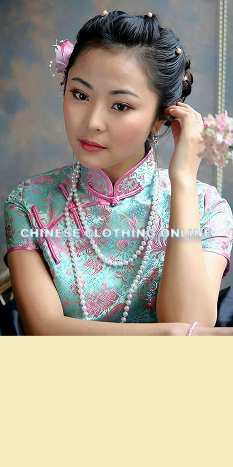 Short-sleeve Long-length Cheongsam (CM)