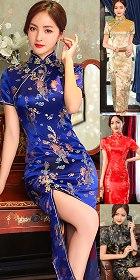 Short-sleeve Long-length Cheongsam (CM)