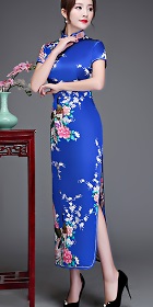 Short-sleeve Long-length Cheongsam (CM)