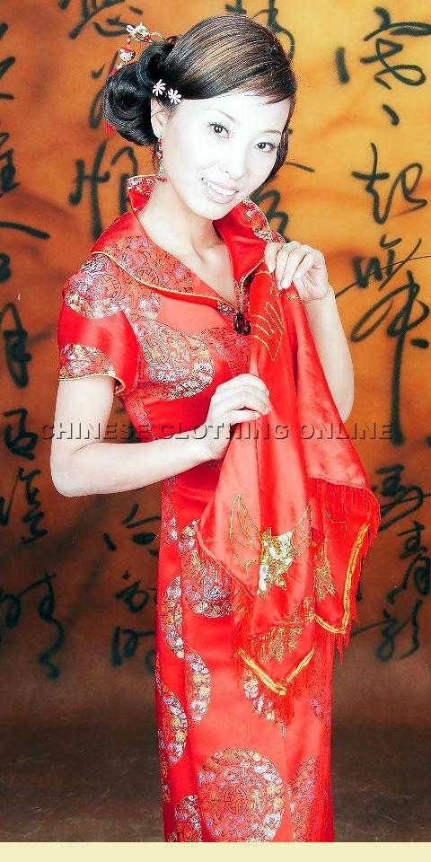 Short-sleeve A-line Cheongsam (CM)