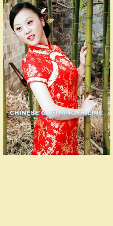 Short-sleeve Neckline Long-length Cheongsam (CM)