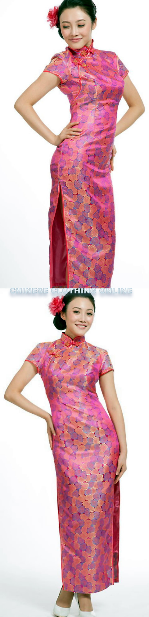 Short-sleeve Long-length Cheongsam (CM)