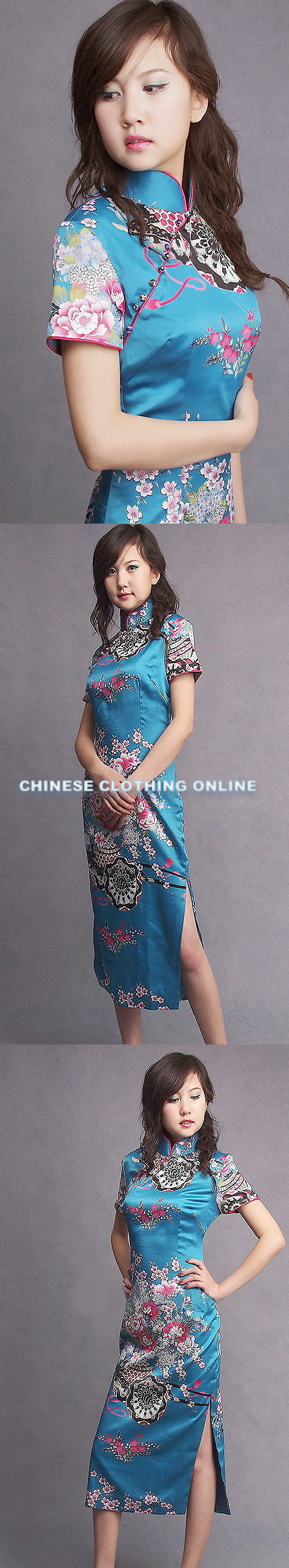 Short-sleeve Long-length Cheongsam (CM)