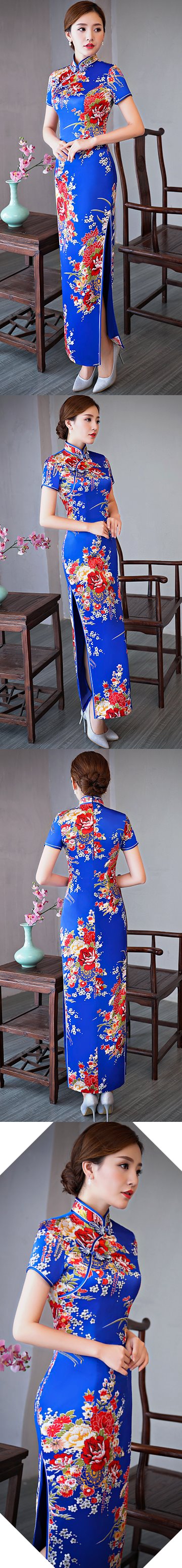 Short-sleeve Long-length Cheongsam (CM)