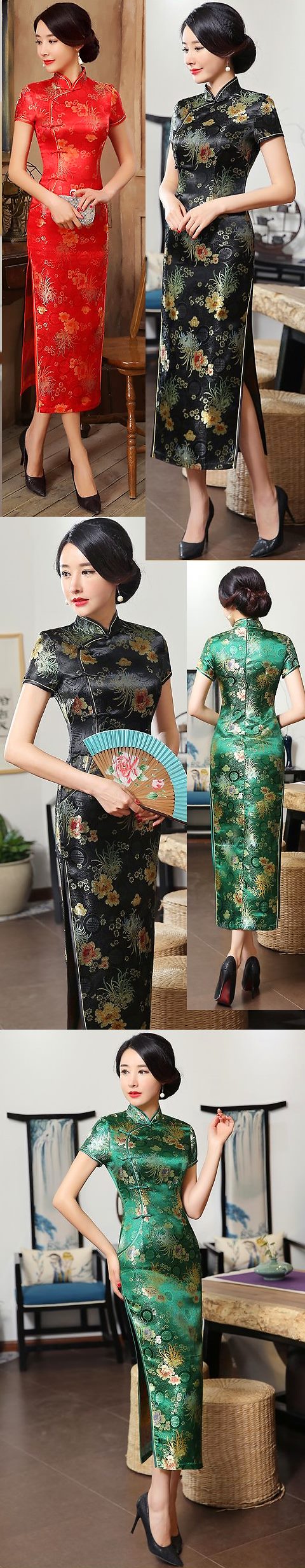 Short-sleeve Long-length Cheongsam (CM)