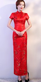 Short-sleeve Long-length Cheongsam (CM)