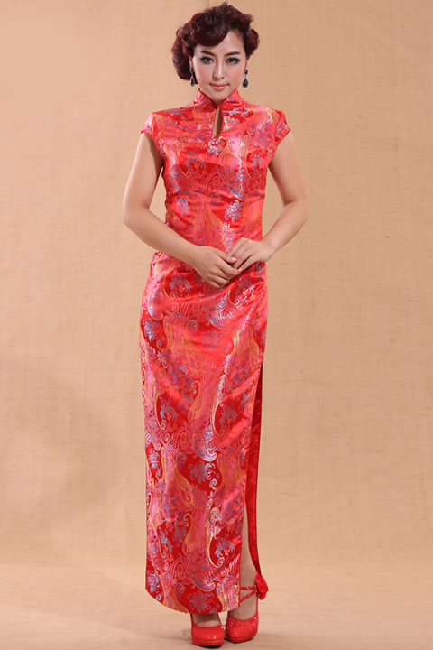 Cup-sleeve Long-length Cheongsam (CM)