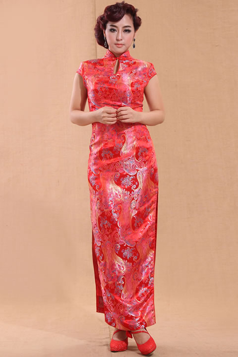 Cup-sleeve Long-length Cheongsam (CM)