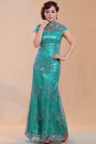 Cup-sleeve Long-length Cheongsam (CM)