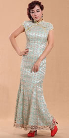 Cup-sleeve Long-length Cheongsam (CM)