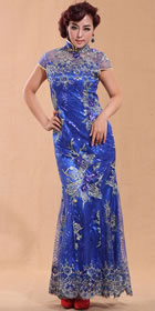 Cup-sleeve Long-length Cheongsam (CM)