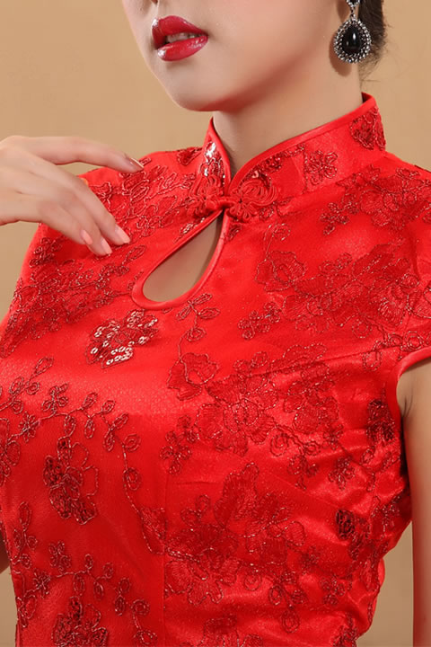 Cup-sleeve Long-length Cheongsam (CM)