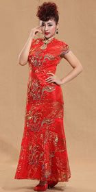 Cup-sleeve Long-length Cheongsam (CM)