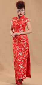 Cup-sleeve Long-length Cheongsam (CM)