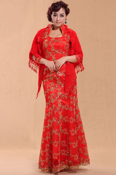 Cup-sleeve Long-length Cheongsam (CM)