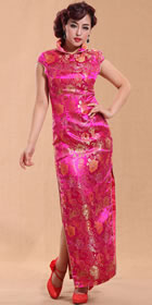 Cup-sleeve Long-length Cheongsam (CM)