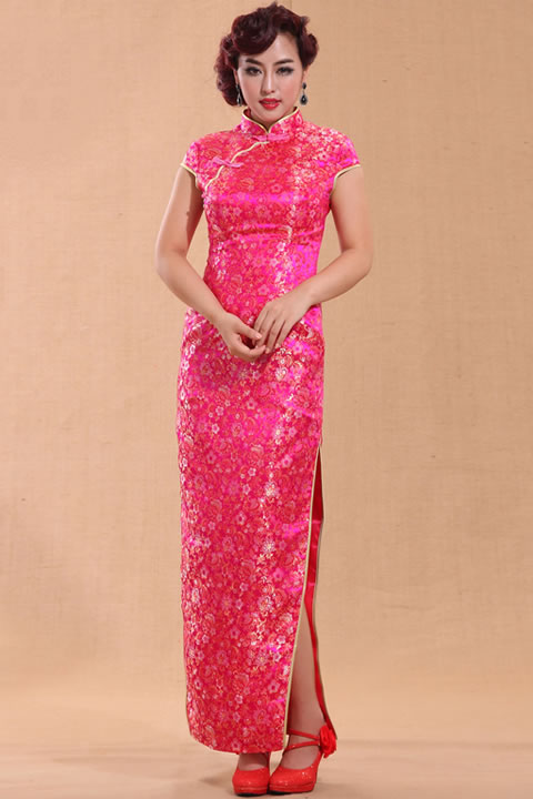 Cup-sleeve Long-length Cheongsam (CM)