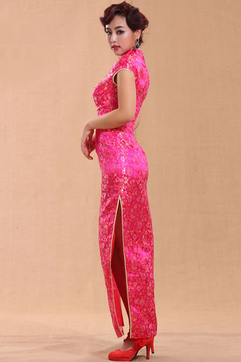 Cup-sleeve Long-length Cheongsam (CM)