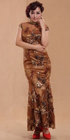 Cup-sleeve Long-length Cheongsam (CM)