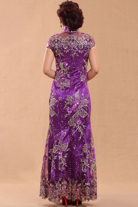 Cup-sleeve Long-length Cheongsam (CM)