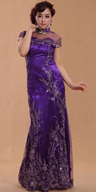 Cup-sleeve Long-length Cheongsam (CM)