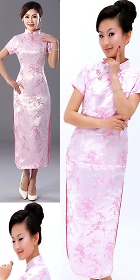 Short-sleeve Long-length Brocade Cheongsam (RM)