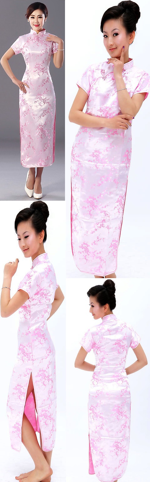 Short-sleeve Long-length Brocade Cheongsam (RM)