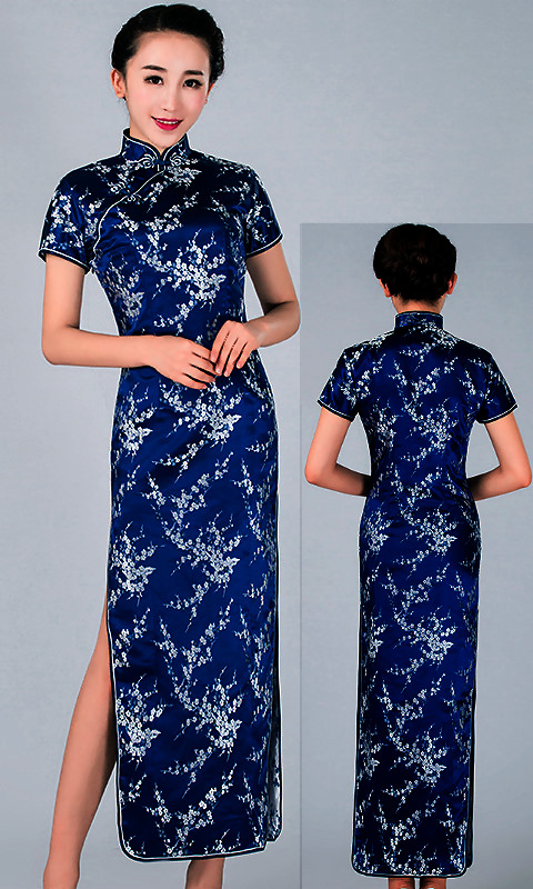 Short-sleeve Long-length Brocade Cheongsam (RM)