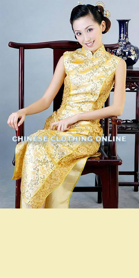 Sleeveless Long-length Cheongsam (CM)