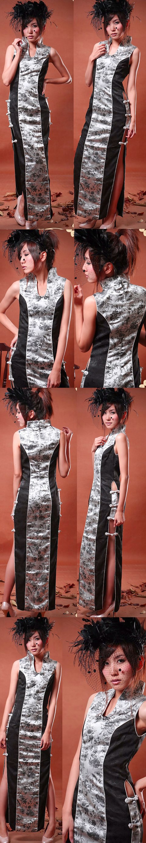 Sleeveless Long-length Cheongsam (CM)