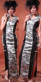 Sleeveless Long-length Cheongsam (CM)