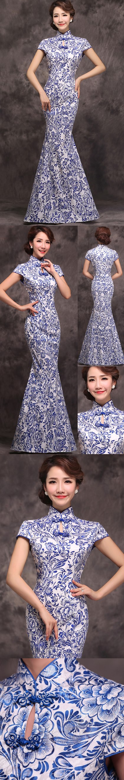 Cup-sleeve Fishtail Cheongsam (CM)