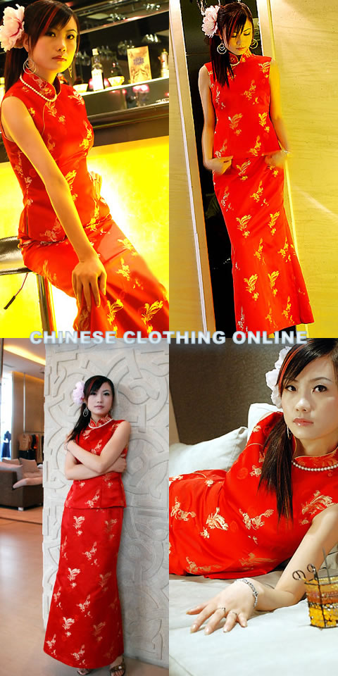 2-piece Sleeveless Long-length Cheongsam (CM)