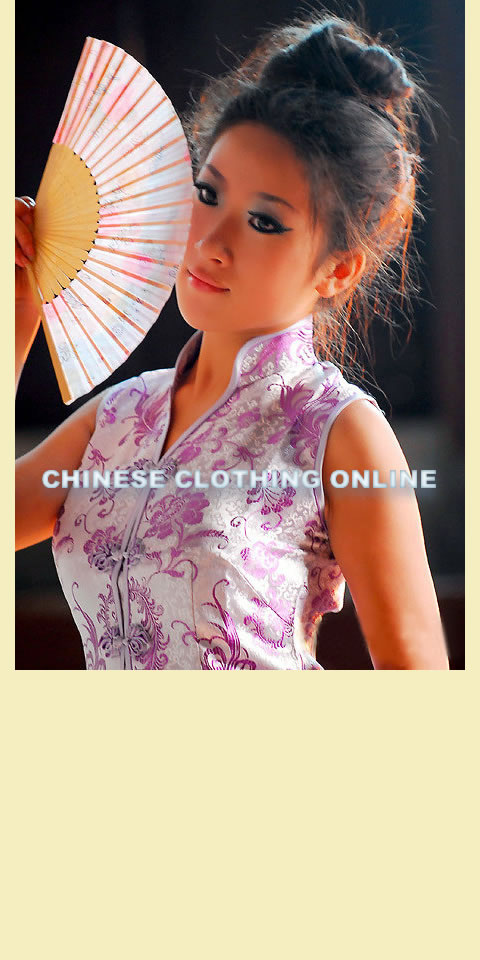 Sleeveless V-neck Long-length Cheongsam (CM)