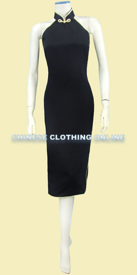 Cut-in Shoulders Bareback Long-length Cheongsam (CM)