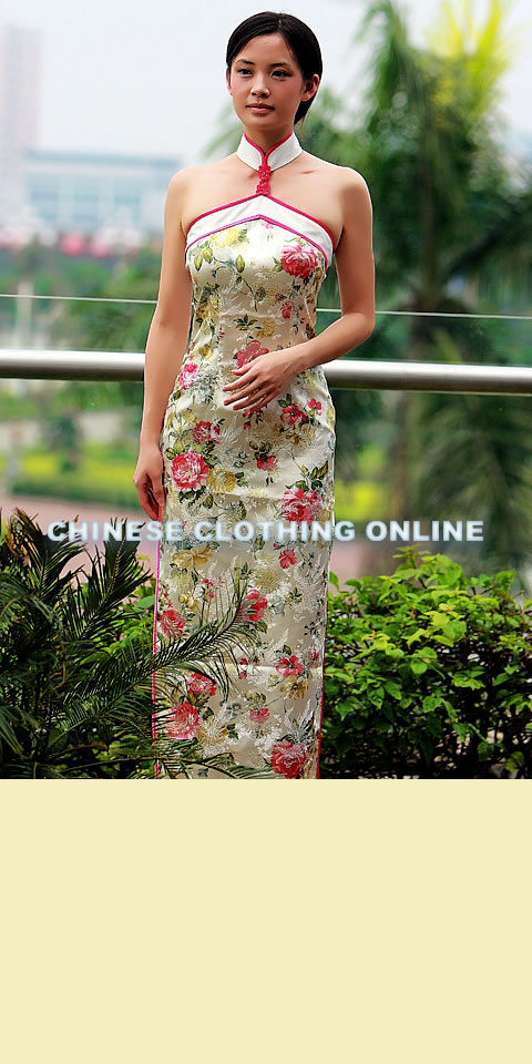 Sleeveless Bareback Long-length Cheongsam (CM)