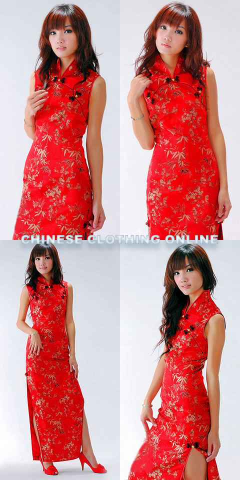 Sleeveless Long-length Cheongsam (CM)