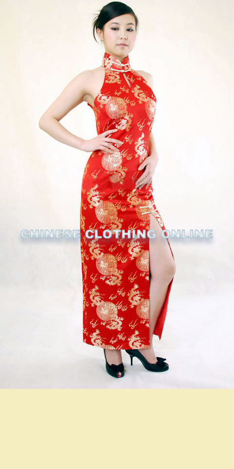 Cut-in Shoulders Long-length Cheongsam (CM)